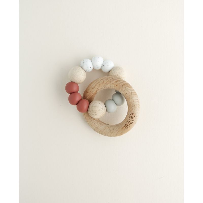 littleCHEW - Greifling Holz & Silikonring Dune