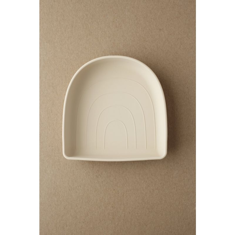 littleCHEW - Silikon Saugnapfteller Rainbow Creme