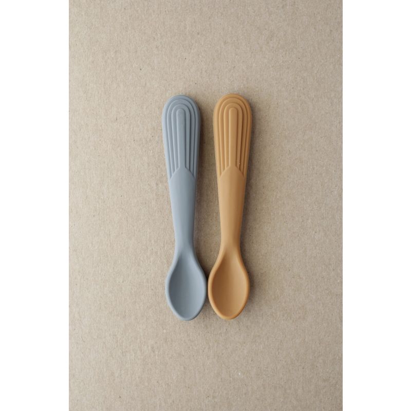littleCHEW - Löffelset Dim Grey / Biscuit