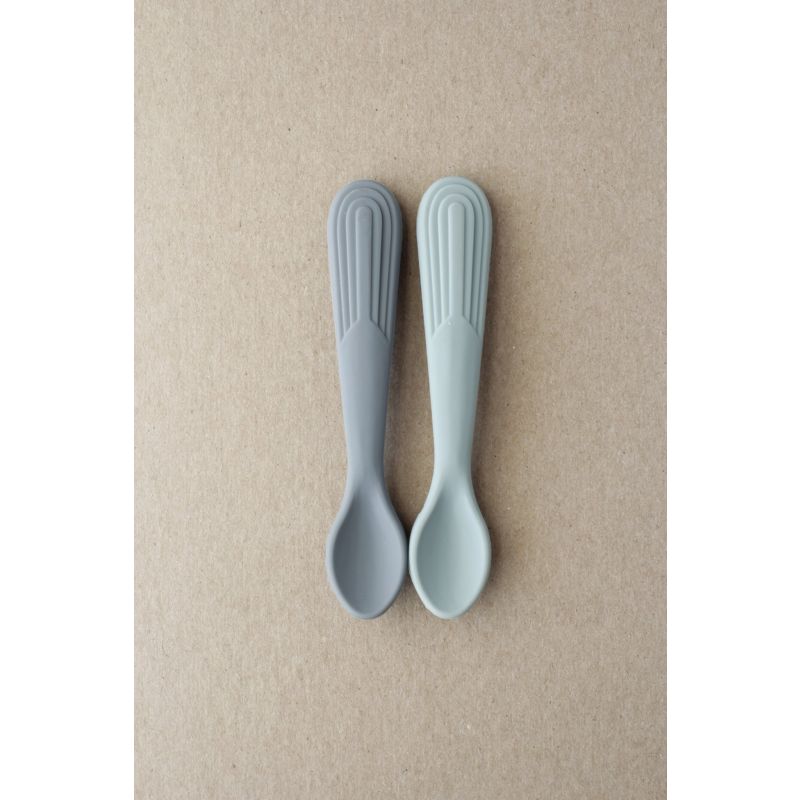 littleCHEW - Löffelset Grau / Hellblau