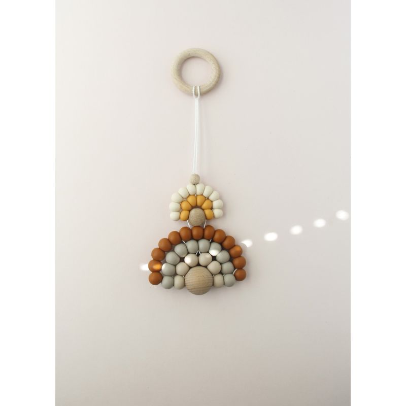 littleCHEW - Greifling oder Anhänger Double Rainbow Peach