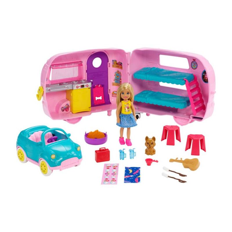 Mattel - Barbie Chelsea Spielset Camper und Puppe