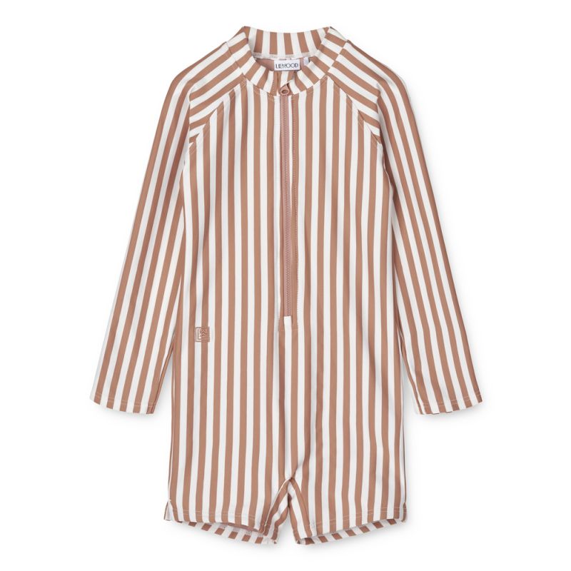 LIEWOOD - Max UV Schwimmanzug Streifen Tuscany Rose Creme