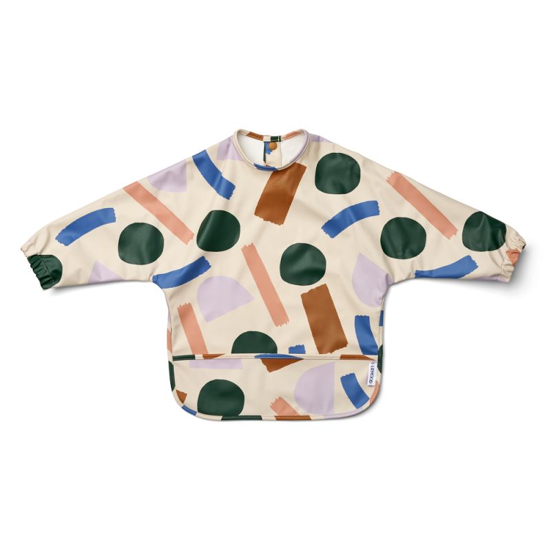 LIEWOOD - Merle Lätzchen Langarm Paint Stroke Sandy