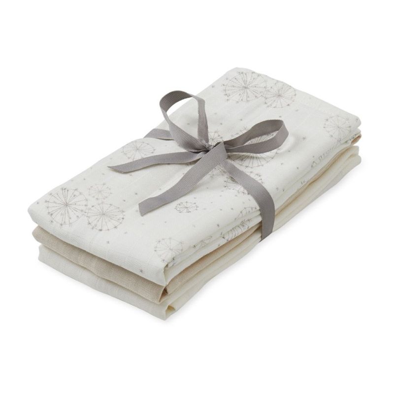 Cam Cam Copenhagen Muslin 3er Set Dandelion natural, Light Sand, Creme