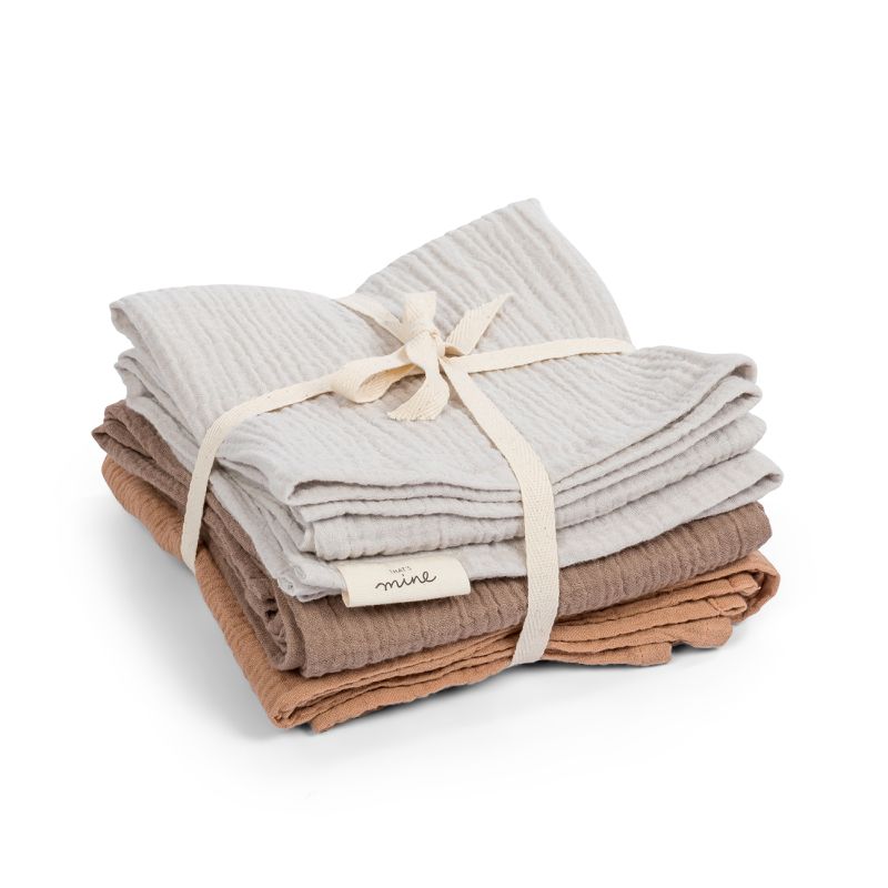Thats mine - Muslin 3er Set Grey / Brown / Gold Mist
