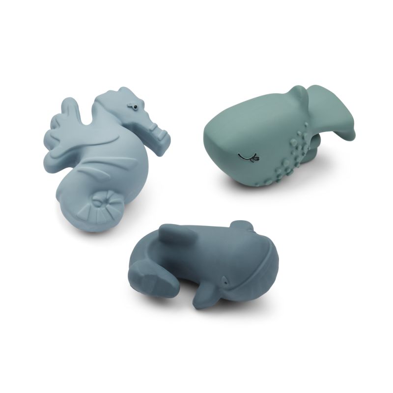 LIEWOOD - Nori 3er Set Spielzeug Whale Blue Mix