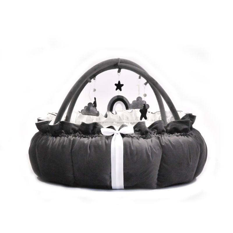 Lilac Sunday - Babyinsel rund 2 in 1 Lily dunkelgrau, Spielzeug grau