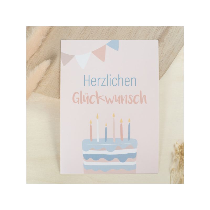 mintkind - Postkarte "Herzlichen Glückwunsch"