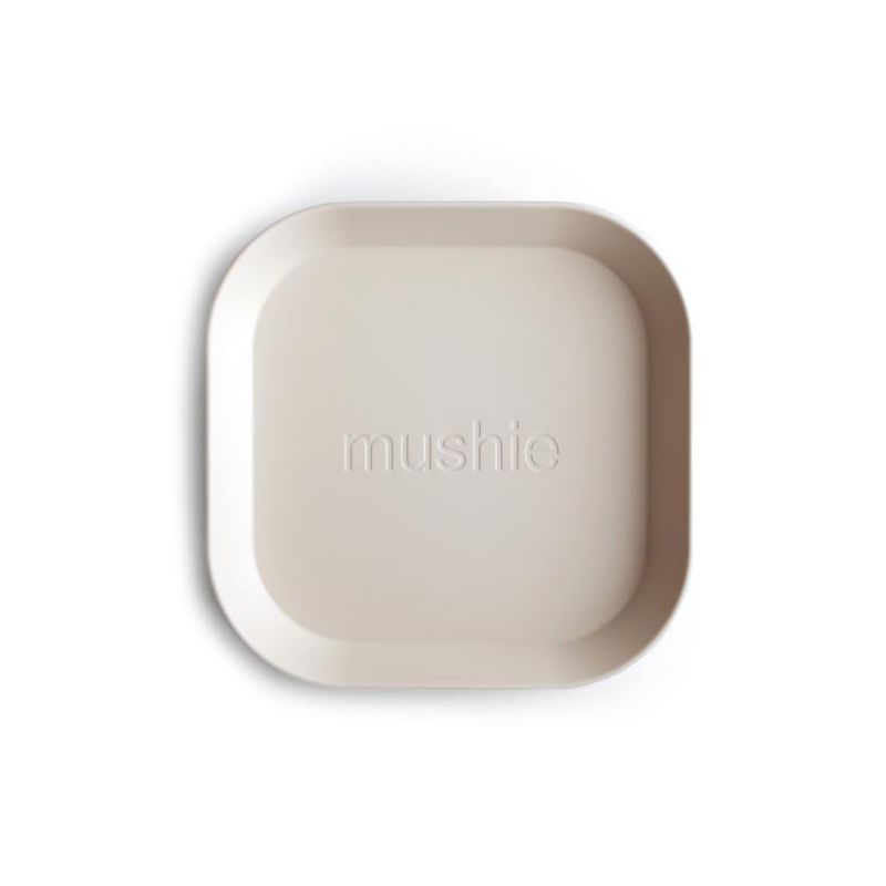 Mushie - 2er Set Square Teller Ivory