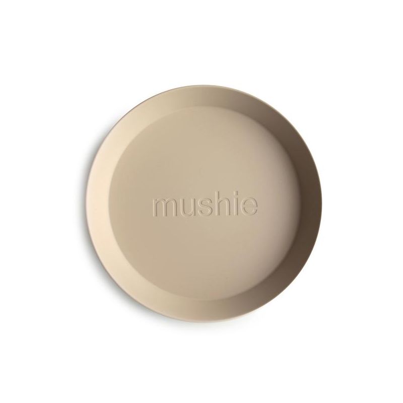 Mushie - 2er Set Teller rund Vanilla