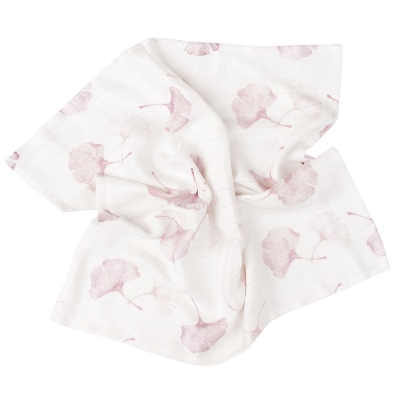 Samiboo - Bambus Muslin 100x100cm Ginko lila