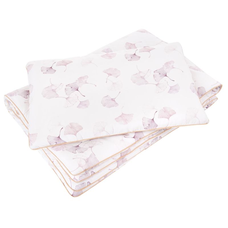 Samiboo - XL Bettset gefüttert 180 x 150cm Ginko Lila