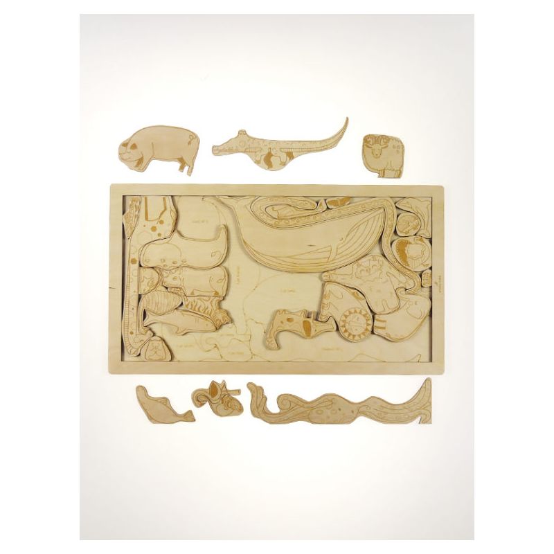 Stuka Puka - Holz Puzzle Blauwal und Freunde (deutsch)