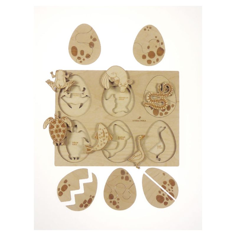 Stuka Puka - Holz Puzzle Gepunktetes Ei (deutsch)