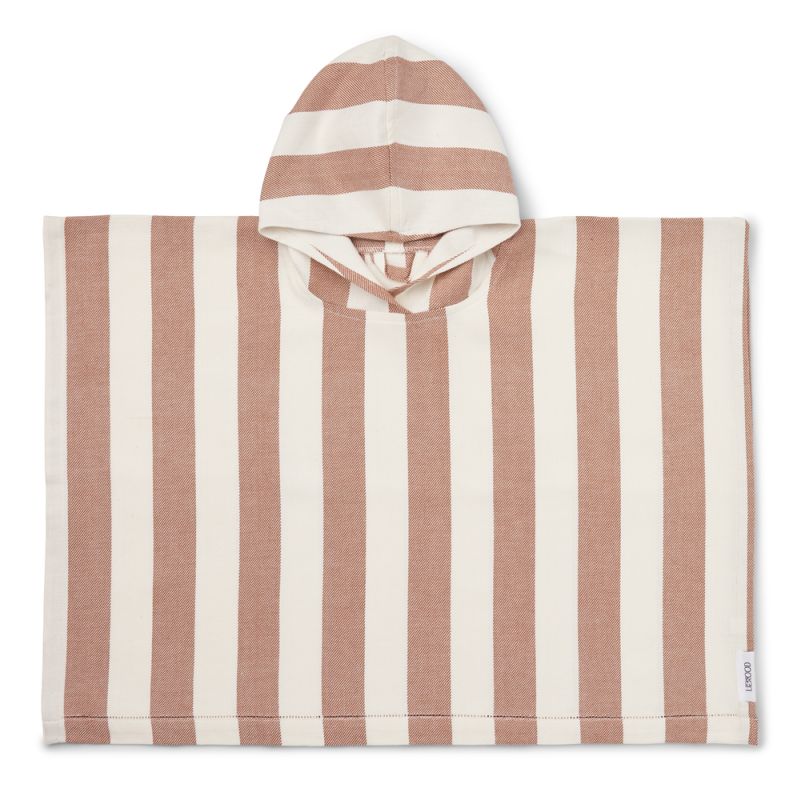 LIEWOOD - Roomie Poncho Streifen Tuscany Rose Creme