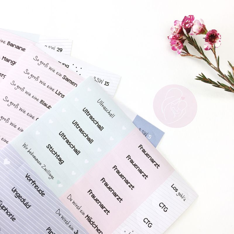 mintkind - Stickerbogen "Meine Schwangerschaft"