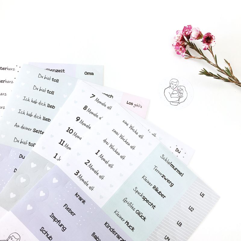 mintkind - Stickerbogen "Baby"