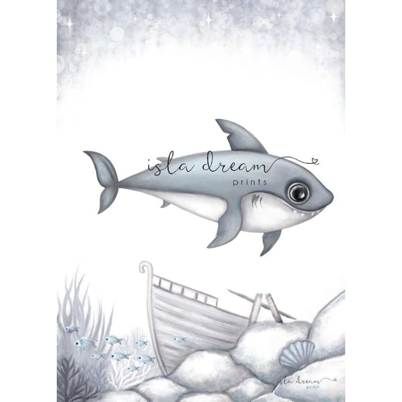 Isla Dream Prints - Poster Brutus der Hai
