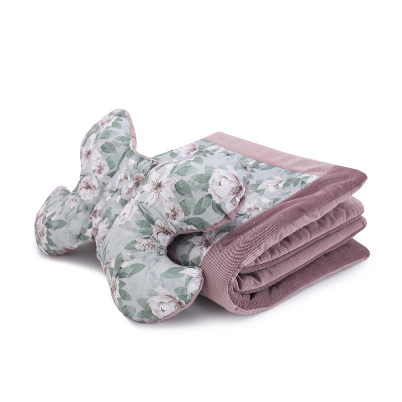 Makaszka - Babykissen- und Deckenset Vintage Flowers