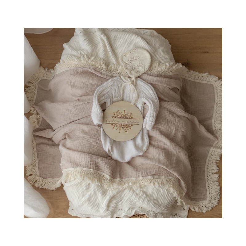 Ziggy Lou - Swaddle Fransendecke Mushroom