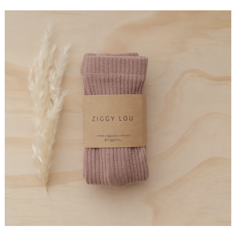 Ziggy Lou - Strick- Strumpfhose gerippt Dusty Rose