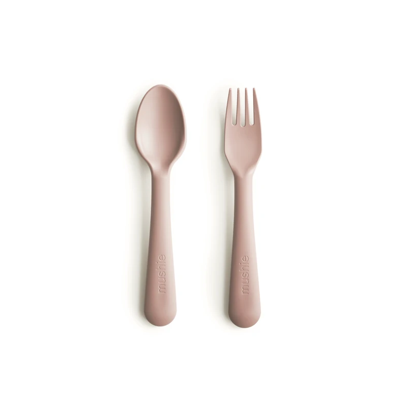 Mushie - Geschirrset Löffel und Gabel Blush