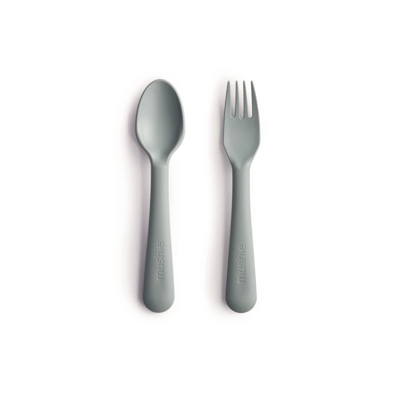 Mushie - Geschirrset Löffel und Gabel Sage