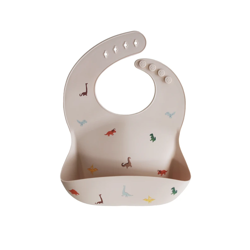 Mushie - Silikon- Lätzchen Dinosaurier