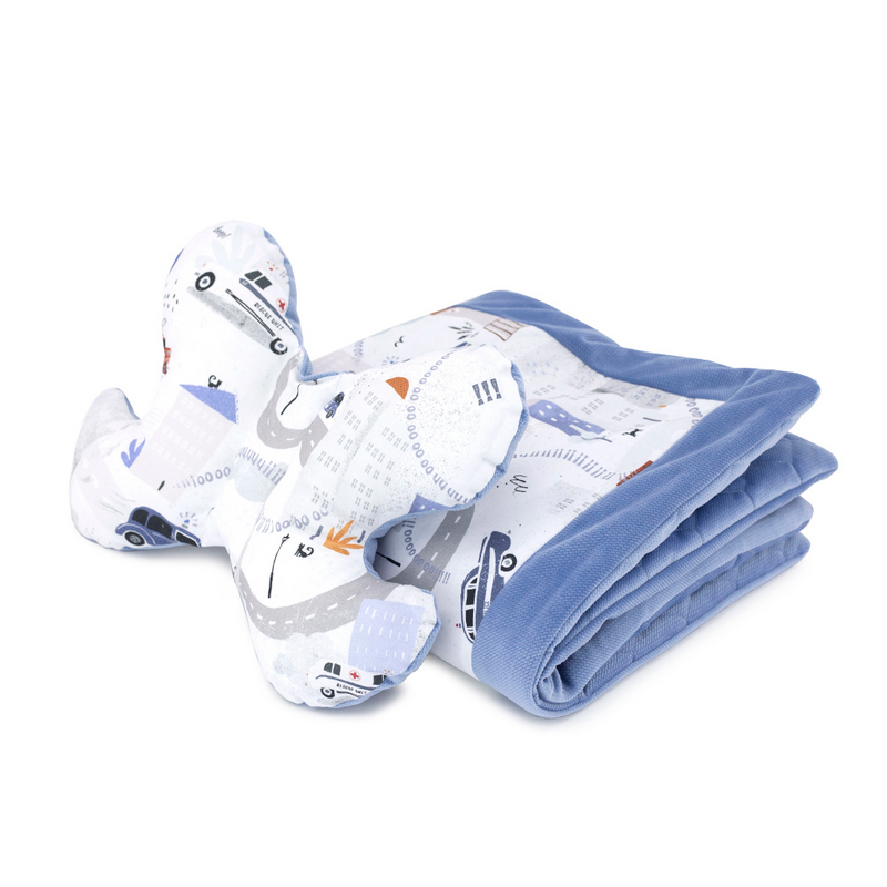 Makaszka - Babykissen- und Deckenset Autostrasse