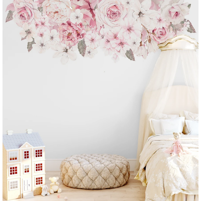 Ginger Monkey - Cherry Blossom & Rose Mural