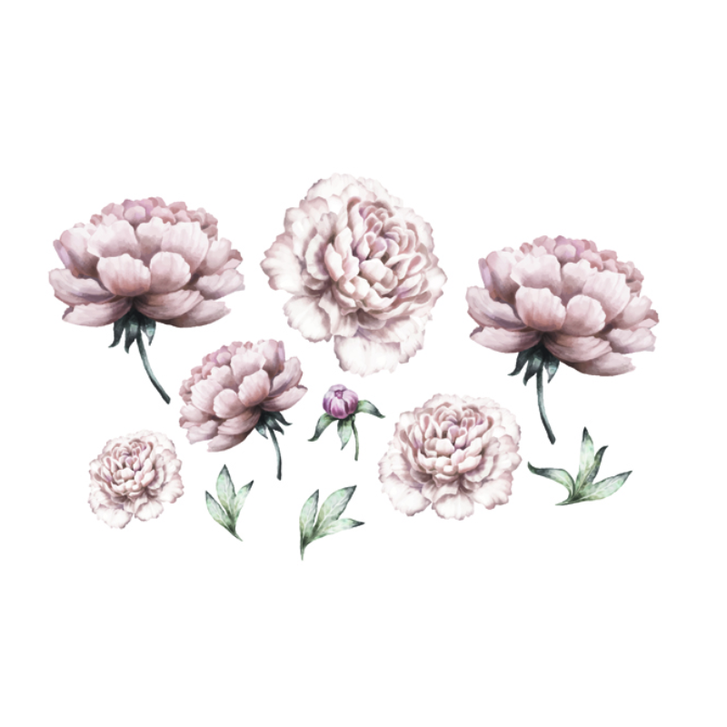 Thats mine - Wandsticker Peony Flowers