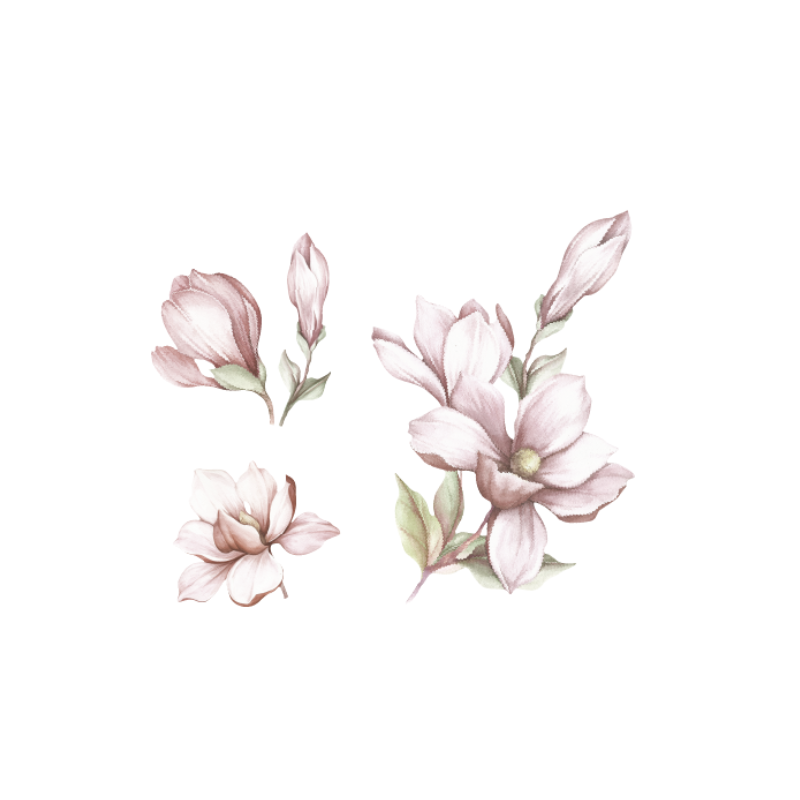 Thats mine - Wandsticker Magnolia rose