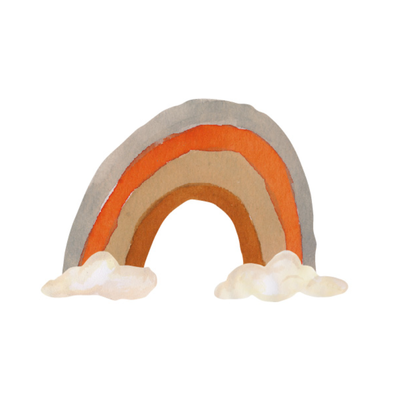 Thats mine - Wandsticker Regenbogen Burnt Tones