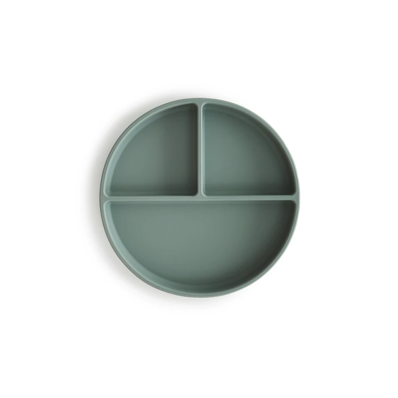 Mushie - Silikon Saugnapf Menüteller Cambridge Blue