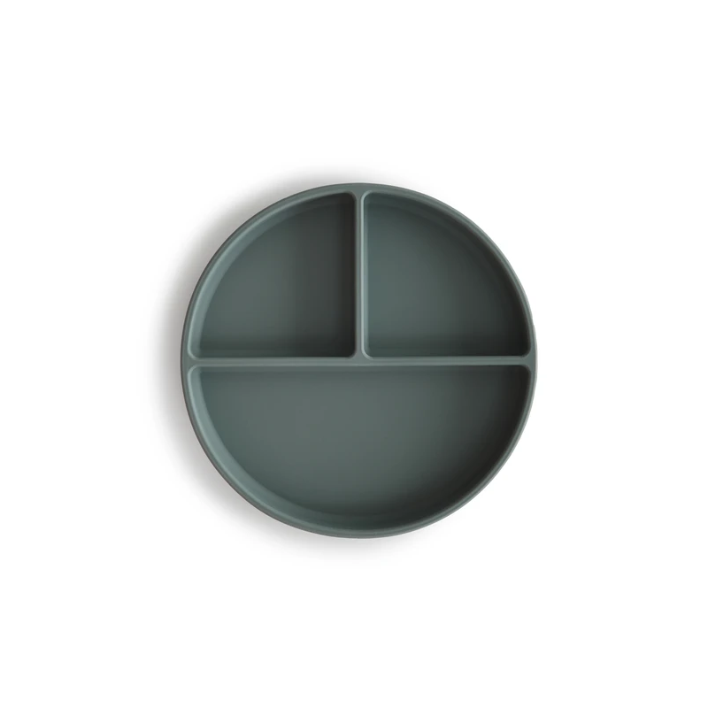 Mushie - Silikon Saugnapf Menüteller Dried Thyme