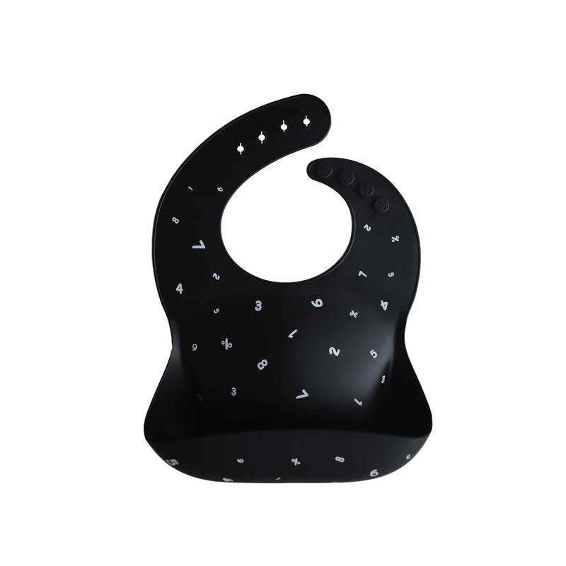 Mushie - Silikon- Lätzchen Black Numbers