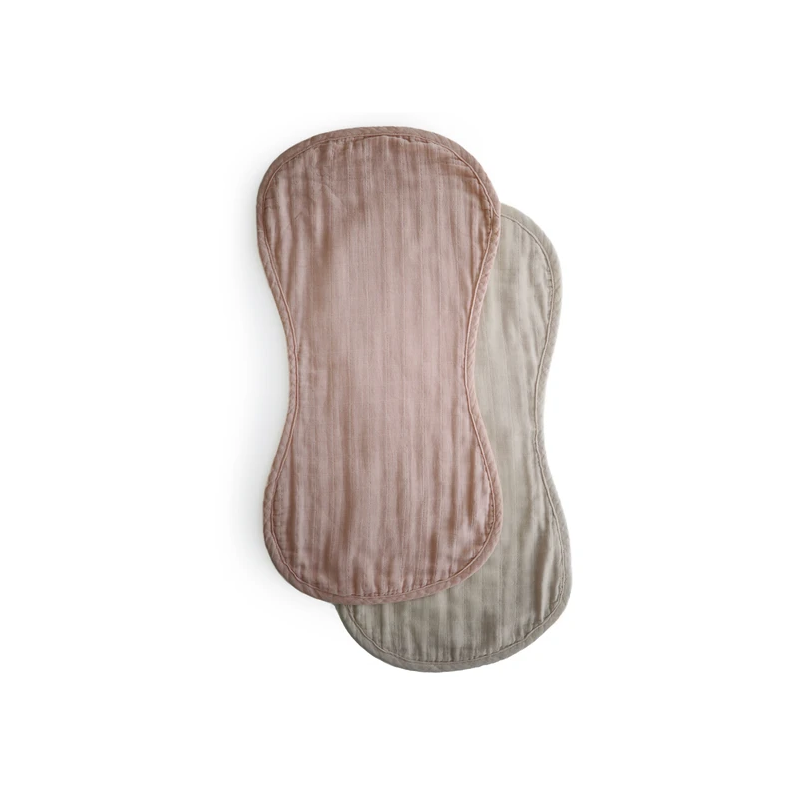 Mushie - Spucktuch Set Blush- Fog