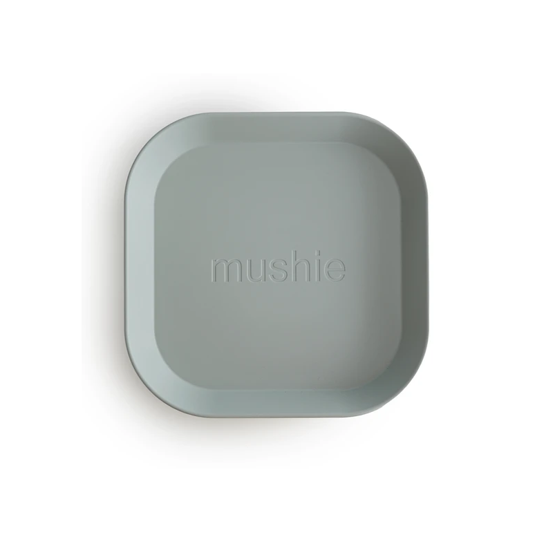 Mushie - 2er Set Square Teller Sage