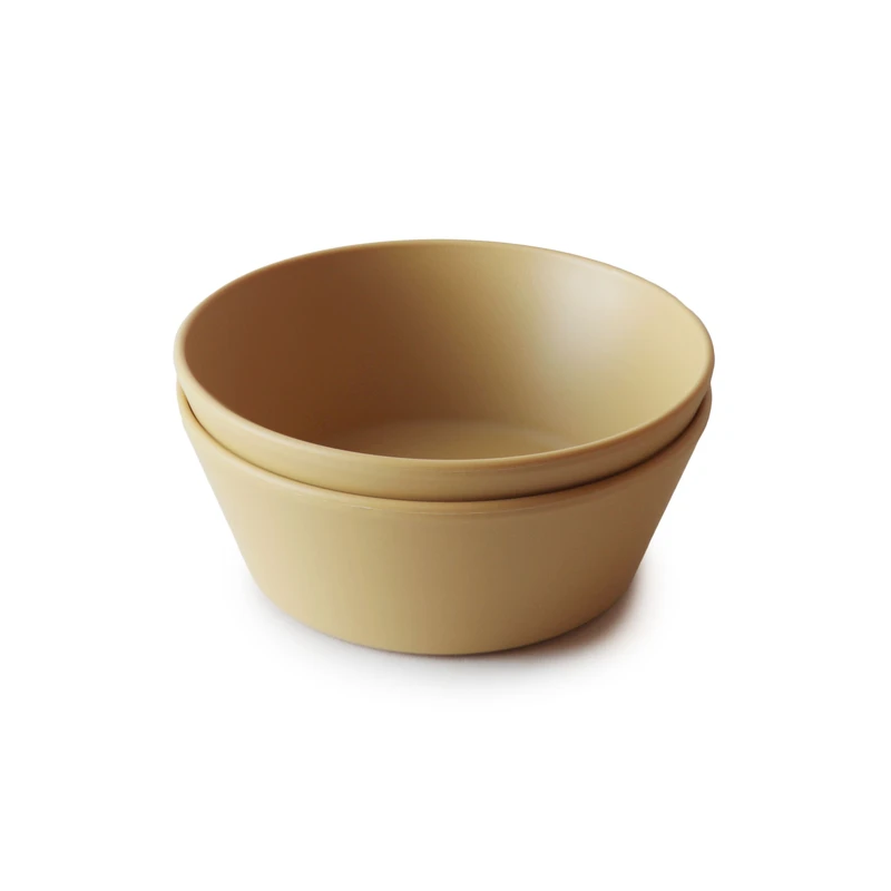 Mushie - 2er Set Schalen rund Mustard