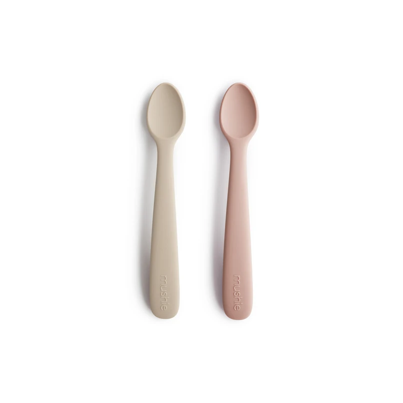 Mushie - Babylöffel Set Blush- Shifting Sand