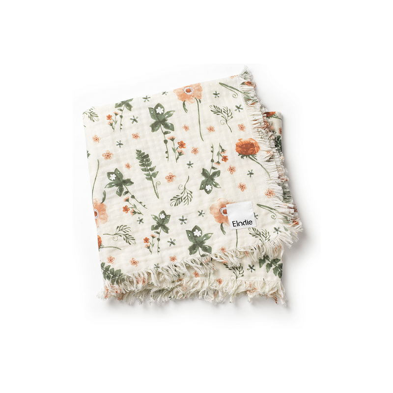 Elodie - Baumwoll Muslin Decke Meadow Blossom