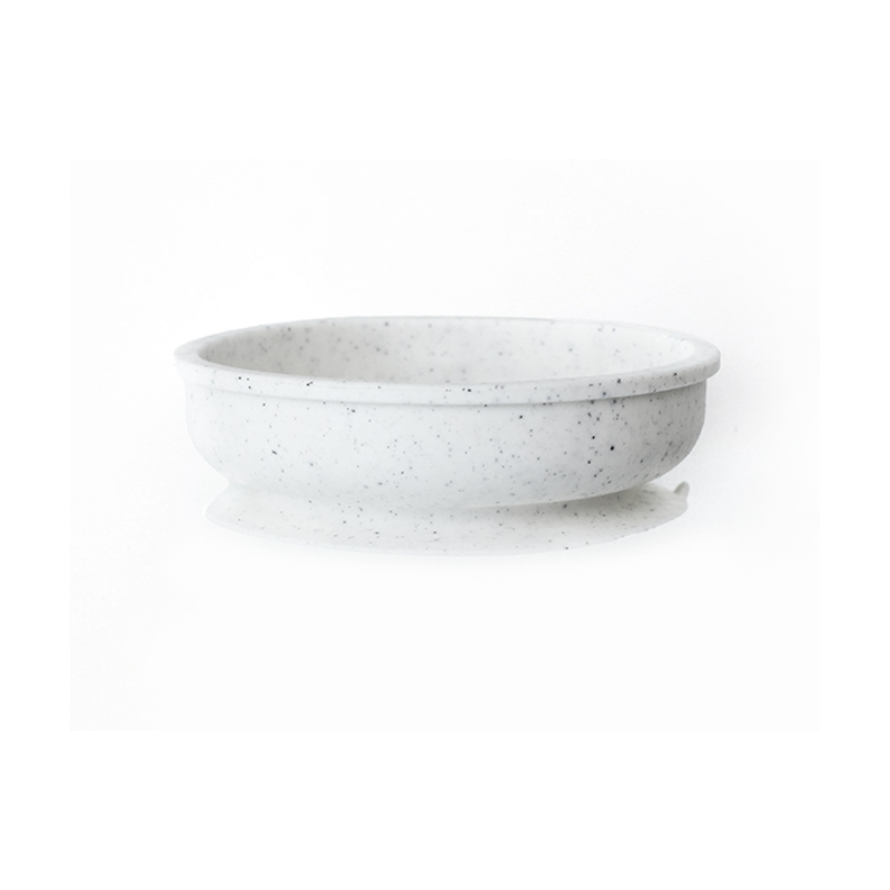 Mrs Ertha - Silikon Saugnapfschale Weiss Speckle