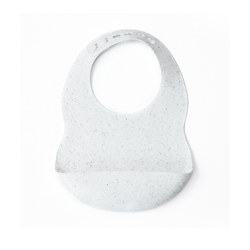 Mrs Ertha - Silikon Lätzchen Weiss Speckle