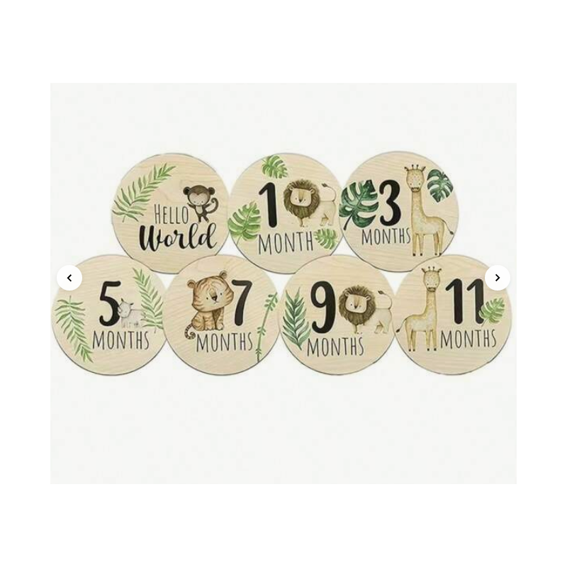 Holz Meilenstein Set Safari