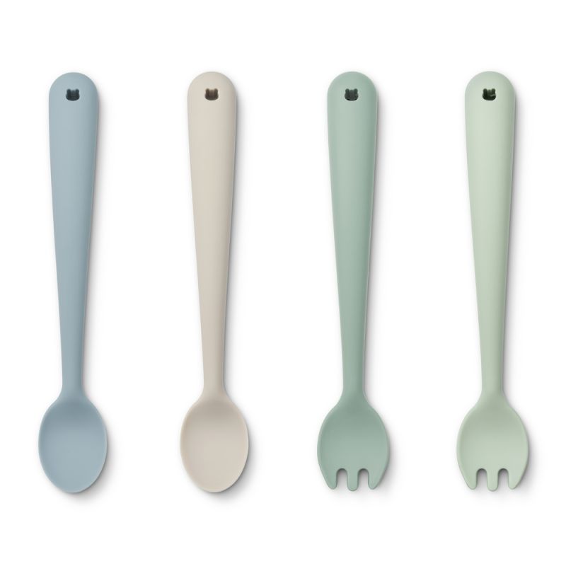 LIEWOOD - 4er Set Babybesteck Mint Mix