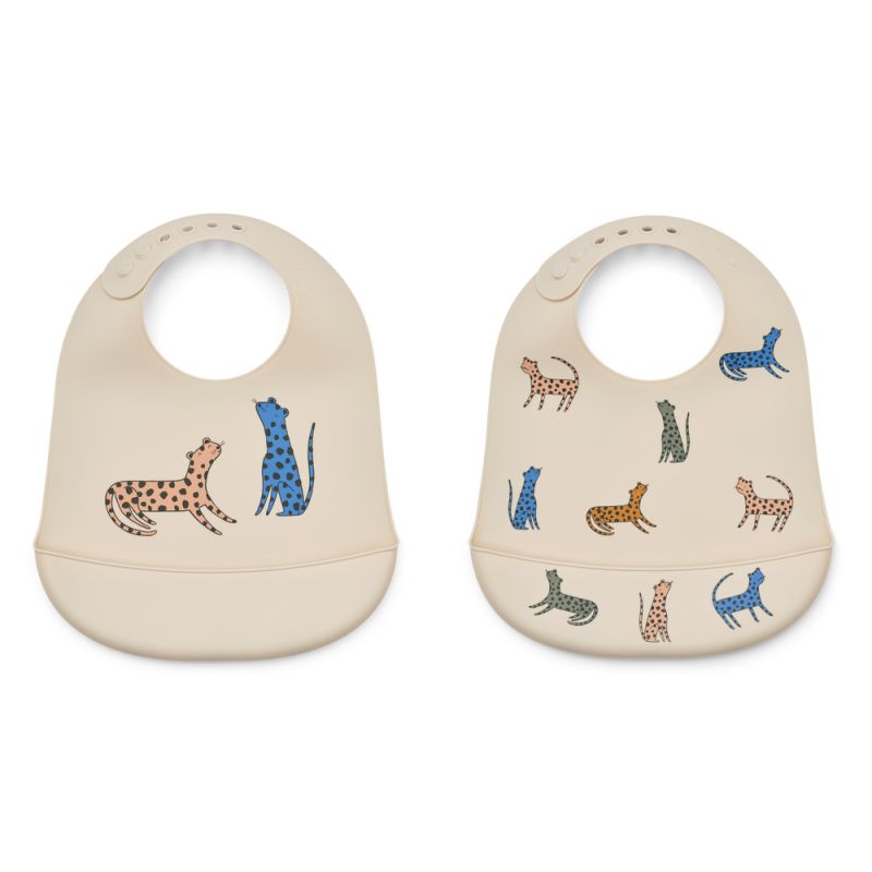 LIEWOOD - Tilda Silikonlätzchen Set Leopard Multi