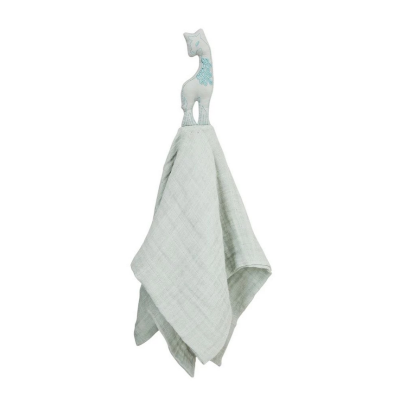 Cam Cam Copenhagen Kuschel- Muslin Giraffe dark green