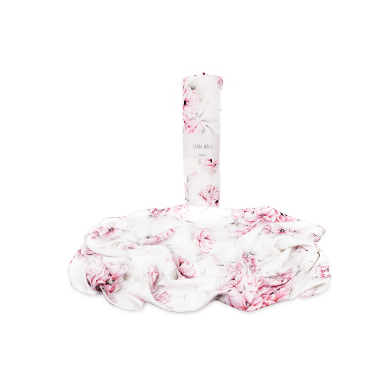 Qbana Mama - Bambus XL Swaddle Blossom 140x150cm