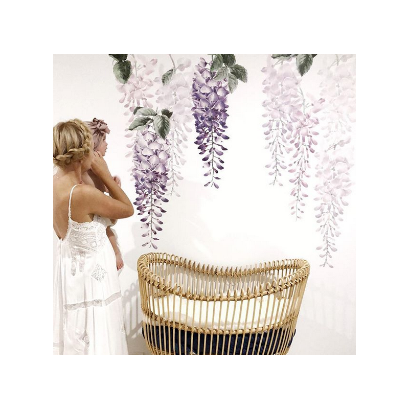 Little Rae Prints - Wandsticker Wisteria purple